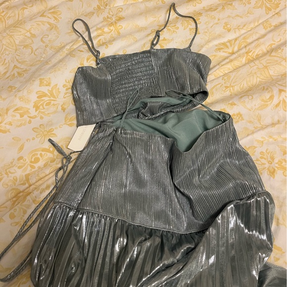 Jonathan Simkhai Daisy Plisse Maxi Dress Willow - Picture 10 of 12